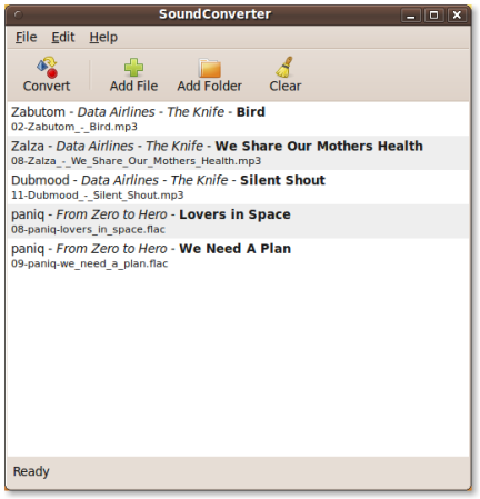how to install SoundConverter 2.1.1 on Ubuntu 13.04 Raring Ringtail, Ubuntu 12.10 Quantal Quetzal, Ubuntu 12.04 Precise Pangolin, Linux Mint 15 Olivia, Linux Mint 14 Nadia and Linux Mint 13 Maya.