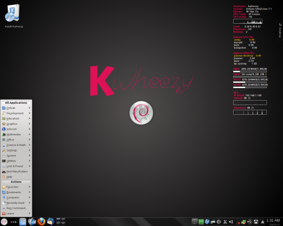 Kwheezy 1.5 Has Been Released, Coming With KDE 4.8.4 And Kernel 3.2